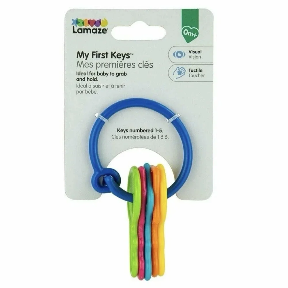 My First Keys by Tomy Ideal Infint Baby Grab Hold Visual Tactile Aid 0m+ Lamaze!